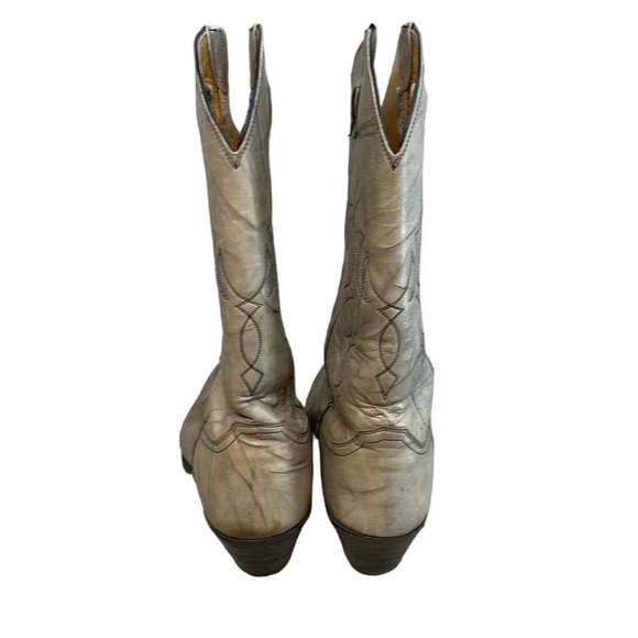 Men\'s Justin  2551 Stampede Western Cowboy Boot Marbled Gray  Round‎ Toe Size 9D main image 4
